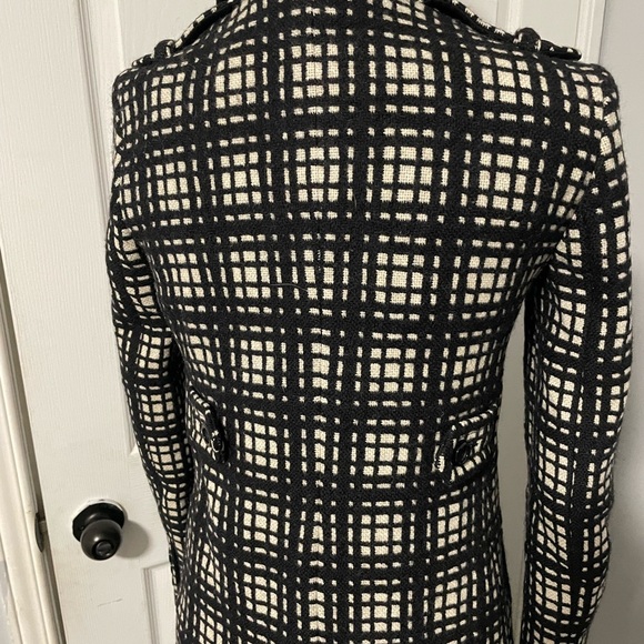 Club Monaco houndstooth tweed pea coat, size XS - Picture 5 of 5
